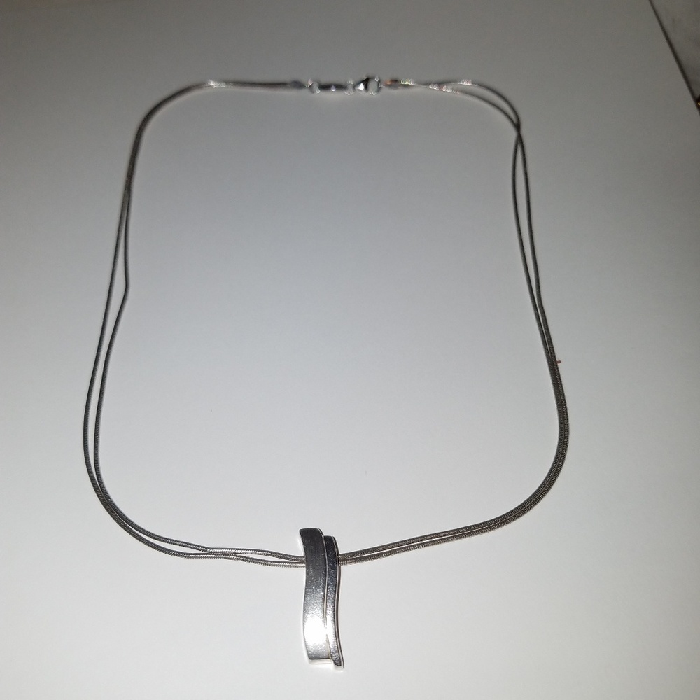 Sterling silver Fossil Pendant and necklace